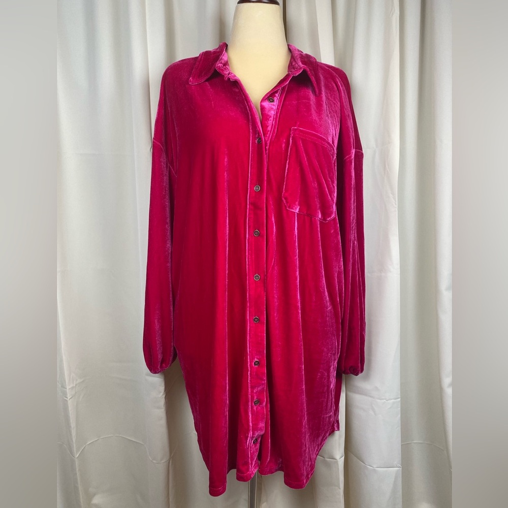 NWT! Fuchsia Velvet Dress